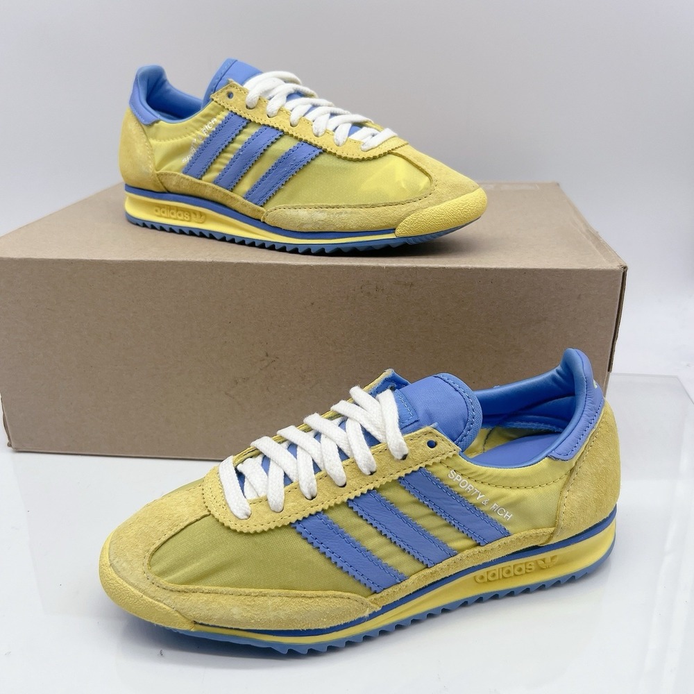 Adidas Sporty and Rich SL72 Women's Running Shoes Sneakers Yellow Blue US 5.5